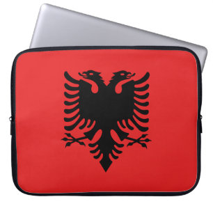 Patriotische albanische Flagge Laptopschutzhülle