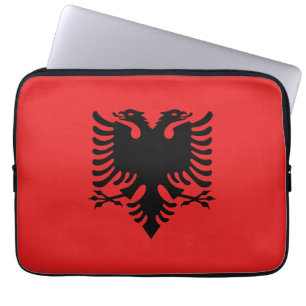 Patriotische albanische Flagge Laptopschutzhülle