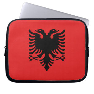 Patriotische albanische Flagge Laptopschutzhülle