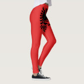 Patriotische albanische Flagge Leggings (Rechts)
