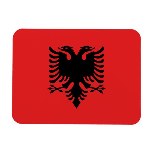 Patriotische albanische Flagge Magnet (Horizontal)