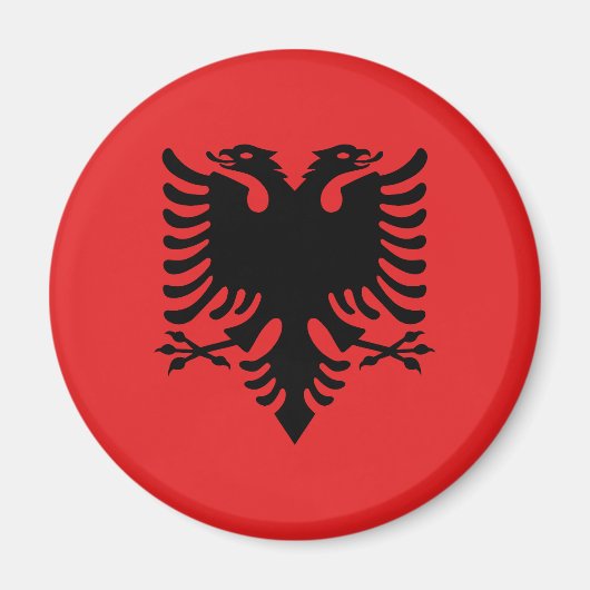 Patriotische albanische Flagge Magnet (Vorne)