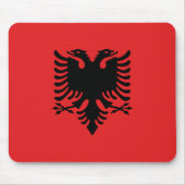 Patriotische albanische Flagge Mousepad (Vorne)