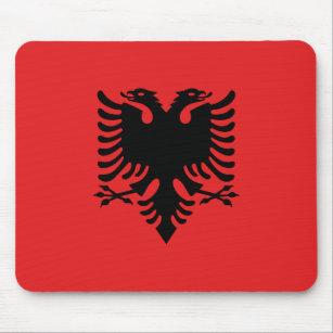 Patriotische albanische Flagge Mousepad