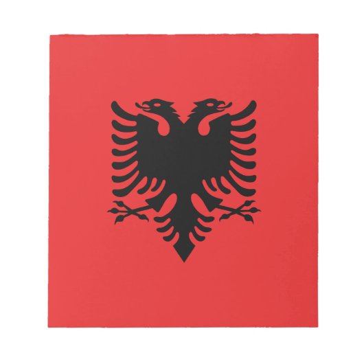 Patriotische albanische Flagge Notizblock (Vorderseite)