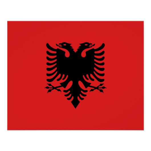 Patriotische albanische Flagge Poster (Vorderseite)