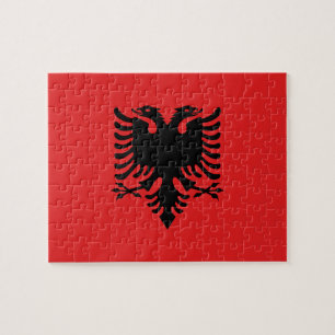 Patriotische albanische Flagge Puzzle