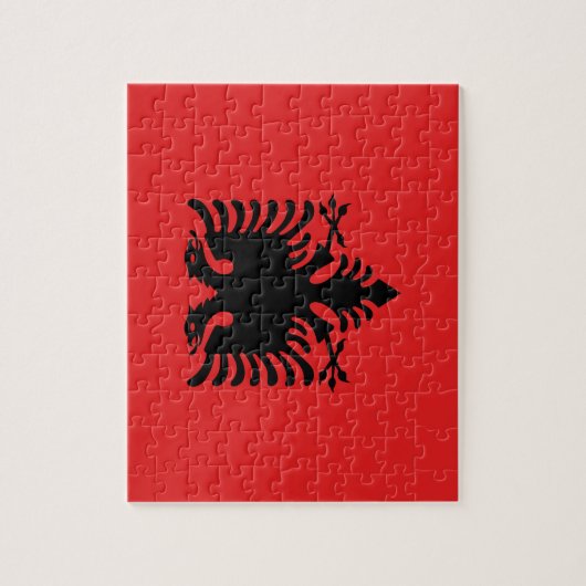 Patriotische albanische Flagge Puzzle (Vertikal)