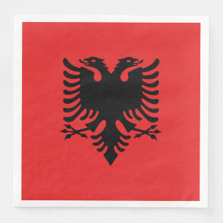 Patriotische albanische Flagge Serviette