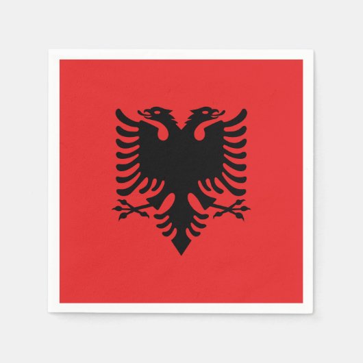 Patriotische albanische Flagge Serviette (Vorderseite)