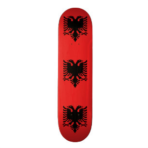 Patriotische albanische Flagge Skateboard