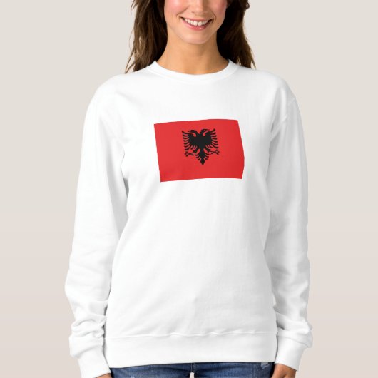 Patriotische albanische Flagge Sweatshirt (Vorderseite)