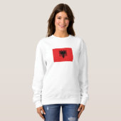 Patriotische albanische Flagge Sweatshirt (Vorne ganz)