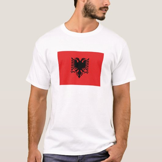 Patriotische albanische Flagge T-Shirt (Vorderseite)