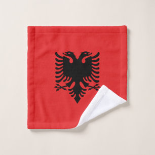 Patriotische albanische Flagge Waschlappen
