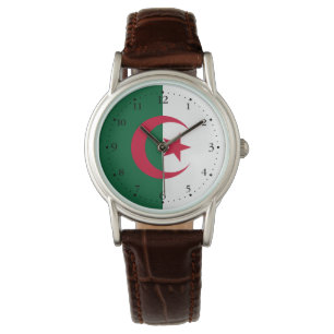 Patriotische algerische Flagge Armbanduhr
