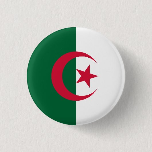 Patriotische algerische Flagge Button (Vorderseite)