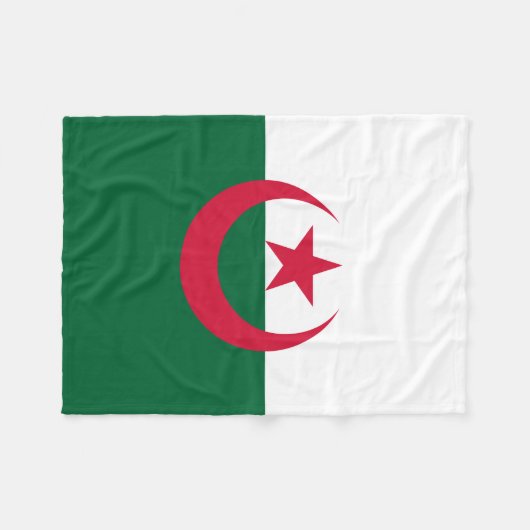 Patriotische algerische Flagge Fleecedecke (Vorderseite (Horizontal))