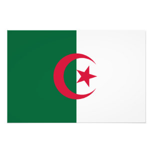 Patriotische algerische Flagge Fotodruck