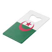 Patriotische algerische Flagge Geldbeutel Flaschenöffner (Vorderseite Schrägansicht)