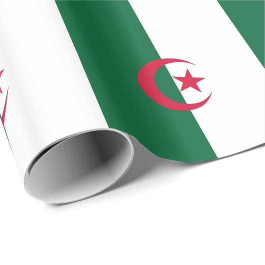 Patriotische algerische Flagge Geschenkpapier (Rolleneckpunkt)