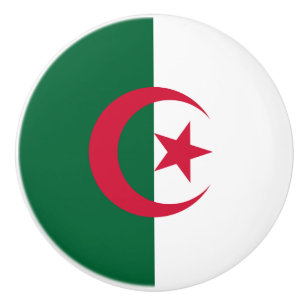 Patriotische algerische Flagge Keramikknauf