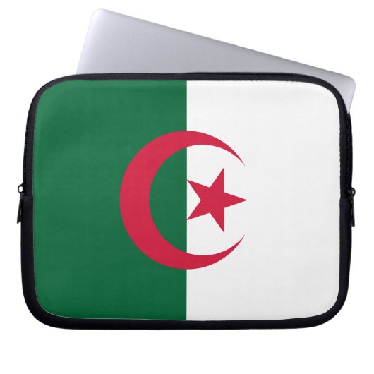 Patriotische algerische Flagge Laptopschutzhülle (Vorderseite)