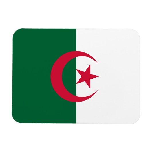 Patriotische algerische Flagge Magnet (Horizontal)