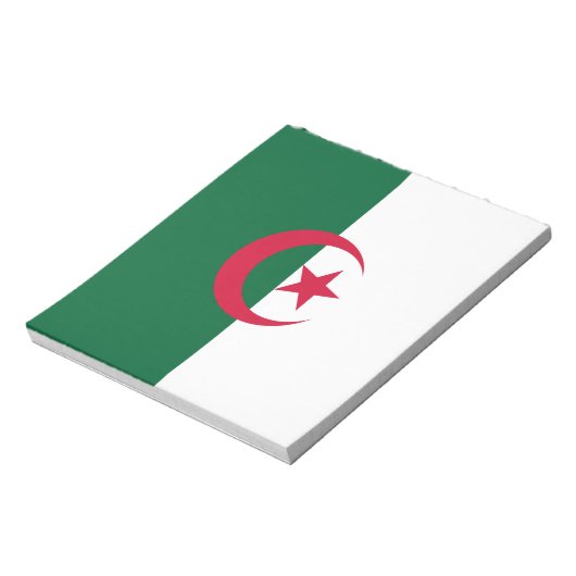 Patriotische algerische Flagge Notizblock (Rotiert)