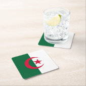 Patriotische algerische Flagge Rechteckiger Pappuntersetzer (Vor Ort)