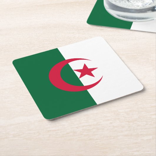 Patriotische algerische Flagge Rechteckiger Pappuntersetzer (angewinkelt)