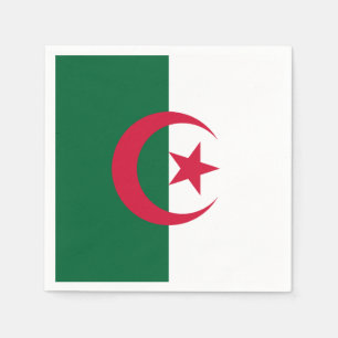 Patriotische algerische Flagge Serviette
