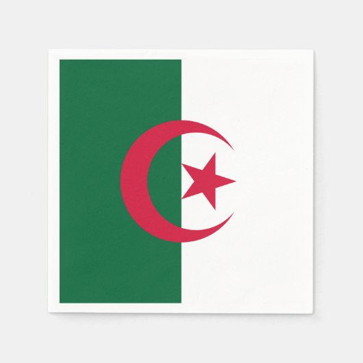 Patriotische algerische Flagge Serviette (Vorderseite)