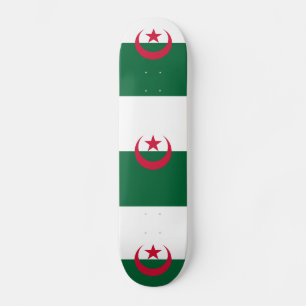 Patriotische algerische Flagge Skateboard