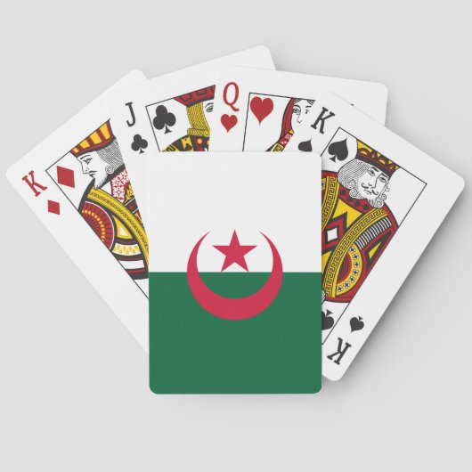 Patriotische algerische Flagge Spielkarten (Rückseite)