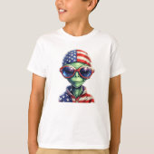 Patriotische Alien T-Shirt (Vorderseite)