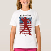 Patriotische, allamerikanische Baseball Vintag bek T-Shirt (Vorderseite)