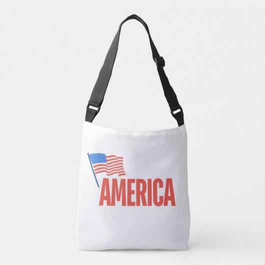 Patriotische "AMERICA" Schultertasche mit amerikan Tragetaschen Mit Langen Trägern (Vorderseite)