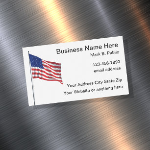 Patriotische American Banner Business Cards Magnetische Visitenkarte