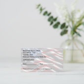 Patriotische American Business Termin Cards (Stehend Vorderseite)