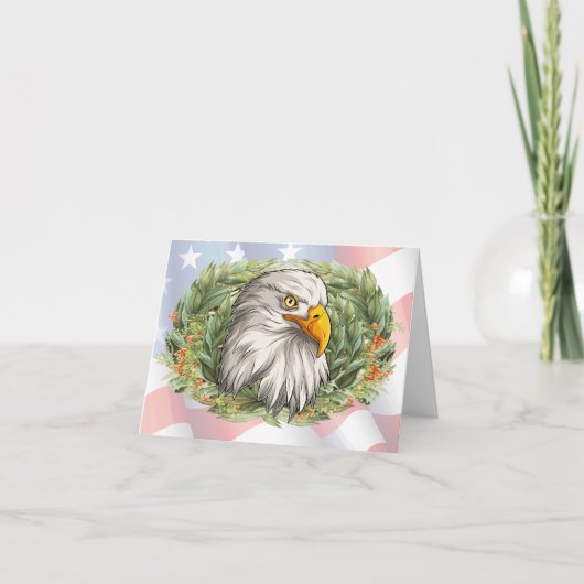 Patriotische American Eagle Note Card Dankeskarte (Vorderseite)