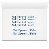 Patriotische American Eagle Stationery Note Card (Innenansicht Horizontal (Unten))