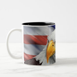 Patriotische American Flag Bald Eagle Coffee Tasse
