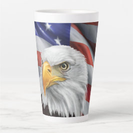 Patriotische American Flag Bald Eagle Coffee Tasse