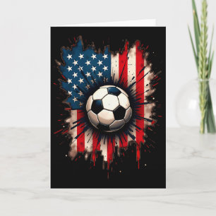 Patriotische American Flag Football Karte