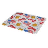 Patriotische American Flag Hummer Beer Star Schneidebrett (Ecke)