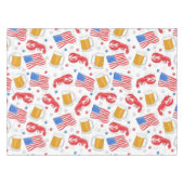 Patriotische American Flag Hummer Bierstars Tischdecke (Vorderseite (Horizontal))