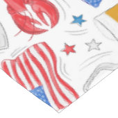 Patriotische American Flag Hummer Bierstars Tischdecke (Schrägansicht)