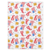 Patriotische American Flag Hummer Bierstars Tischdecke (Vorderseite)