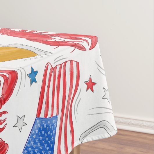 Patriotische American Flag Hummer Bierstars Tischdecke (Beispiel)